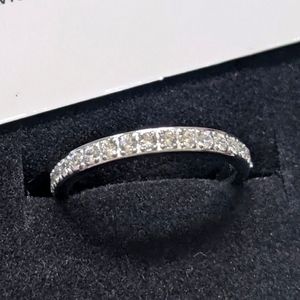 Titanium CZ Eternity Ring for Wedding / Anniversary / Engagement